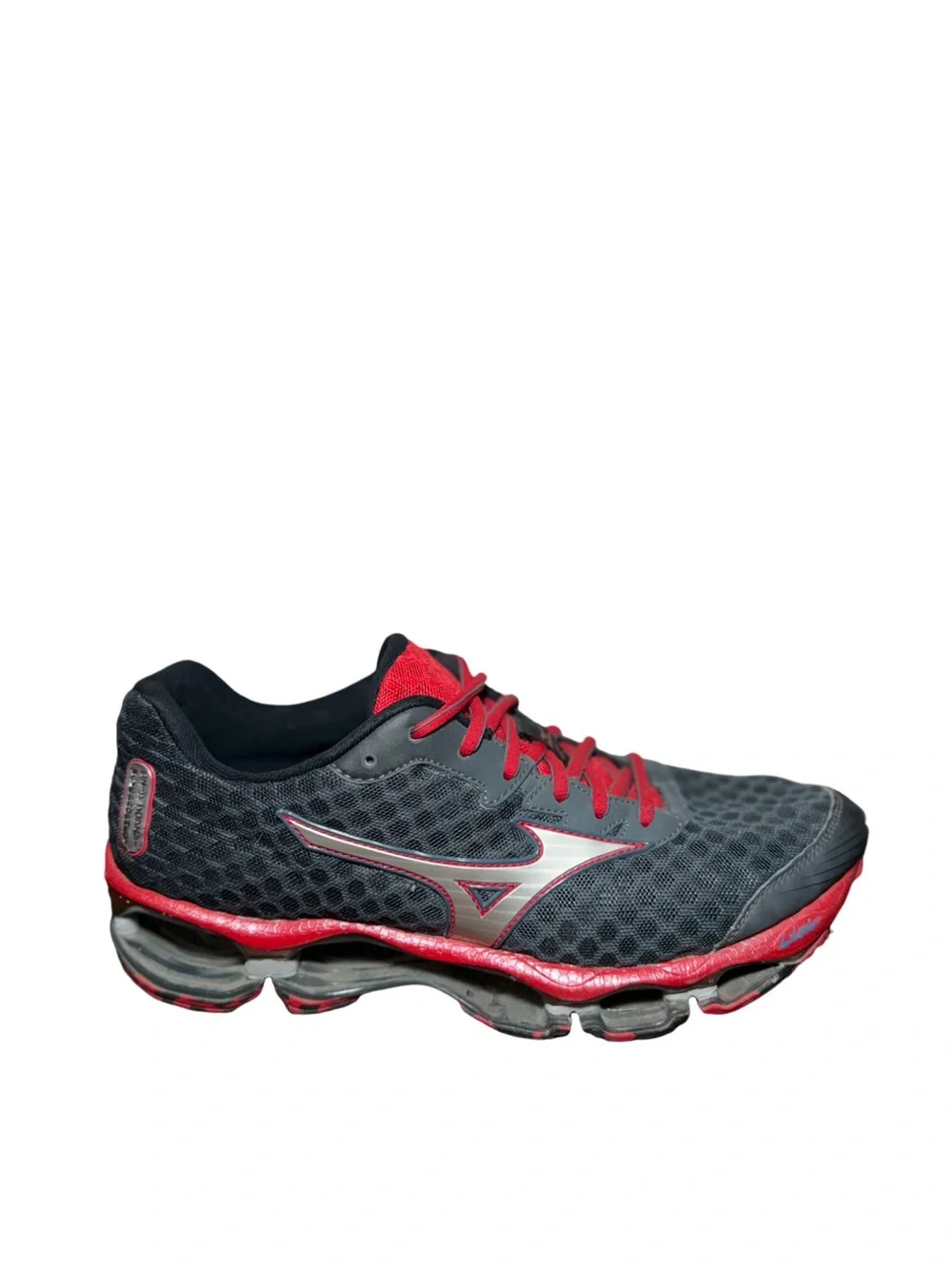Mizuno wave prohecy Black Running Shoe with Red Accents size 9